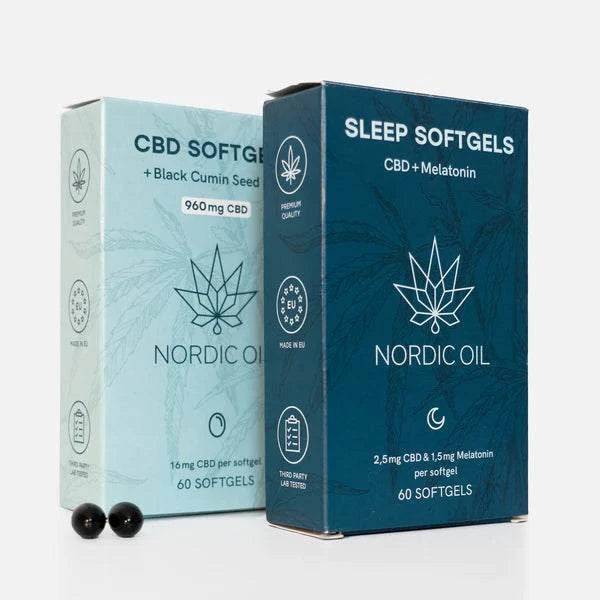 CBD Schlaf-Set Kapseln mit 960mg CBD und Melatonin zur natürlichen Schlafunterstützung