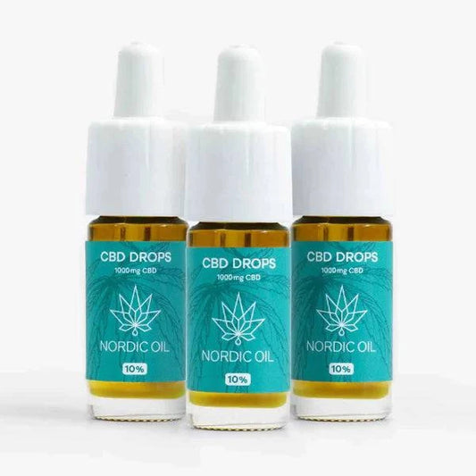 Nordic Oil CBD Öl Plus 10% 3x10ml Flaschen mit Vollspektrum Hanfextrakt und MCT Öl