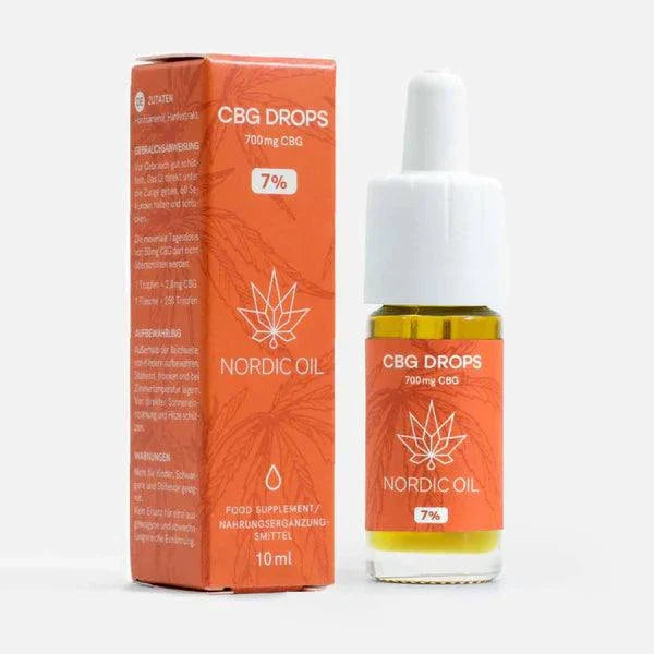 Nordic Oil CBG Öl 7% Flasche mit 700mg hochwertigem Cannabigerol aus biologischem Anbau