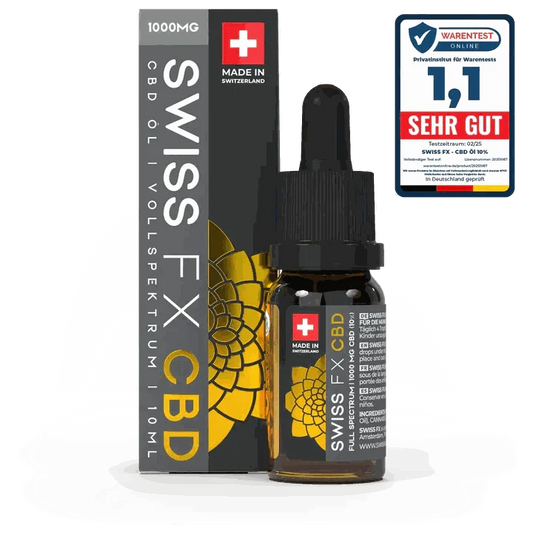 Swiss FX Öl 10% Vollspektrum CBD Öl 10ml Flasche mit Pipette