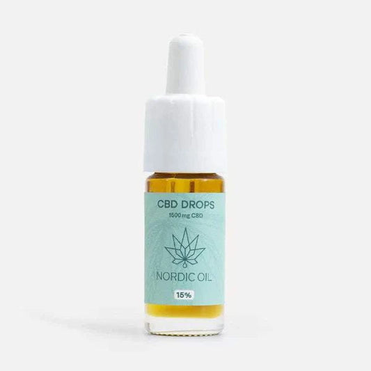 Nordic Öl CBD Öl Plus 15% 1500mg 10ml Flasche mit Vollspektrum-Hanfextrakt und MCT-Öl