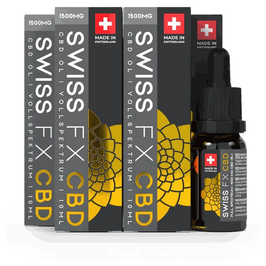 4 bottles of Swiss FX Öl 15% Vollspektrum CBD oil 10ml premium Swiss quality set