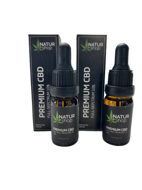 2X Natur-Shop Premium CBD-Öl 10% (1000mg) – Bio-Vollspektrum | Vorteilspack