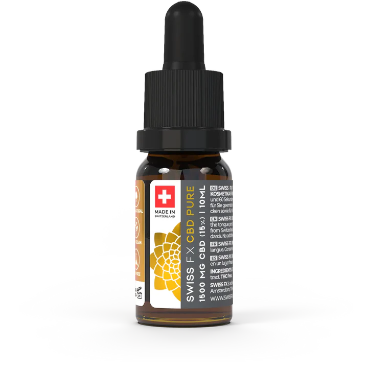 SWISS-FX CBD Öl PURE 15% THC-frei 10ml Flasche