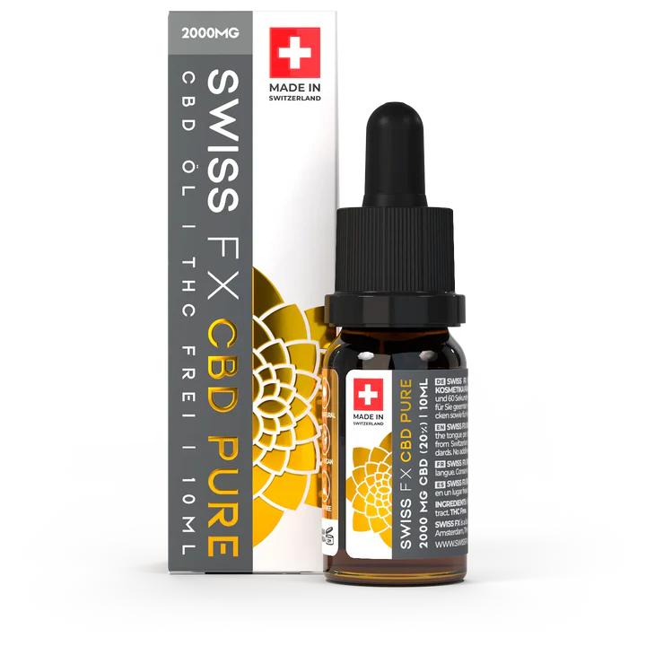 SWISS-FX CBD Öl PURE 20% THC-frei 10ml Flasche