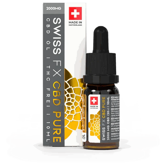 SWISS-FX CBD Öl PURE 20% THC-frei 10ml Flasche hochdosiertes Schweizer Premium CBD