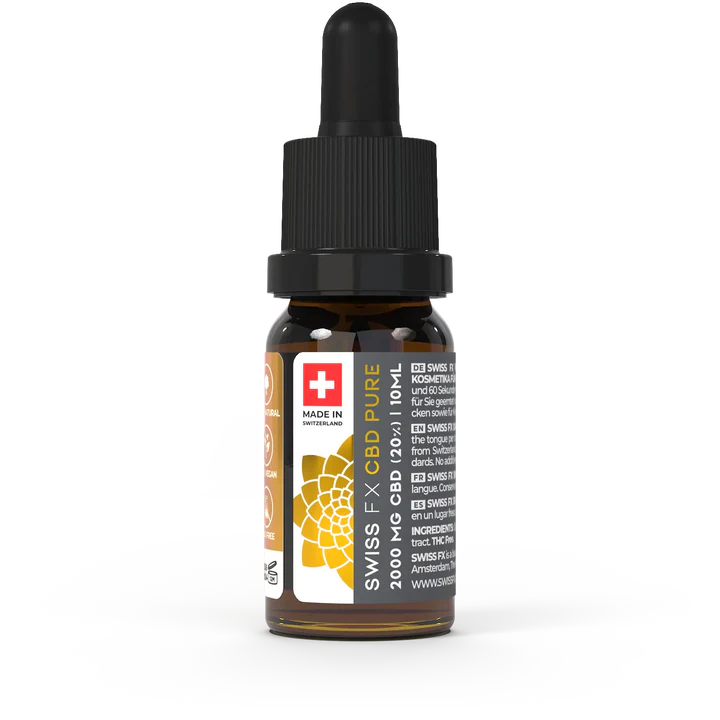 SWISS-FX CBD Öl PURE 20% THC-frei 10ml Flasche