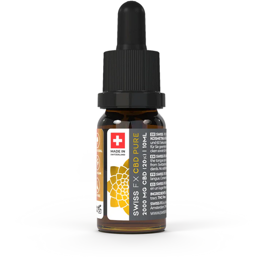 SWISS-FX CBD Öl PURE 20% THC-frei 10ml Flasche - Natur Shop