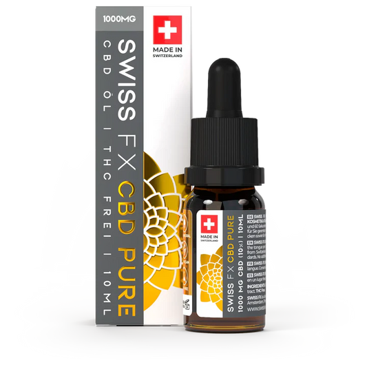 SWISS-FX CBD Öl PURE 10% THC-frei 10ml Flasche - Natur Shop