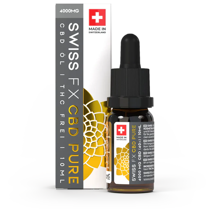 SWISS-FX CBD Öl PURE 40% THC-frei 10ml Flasche