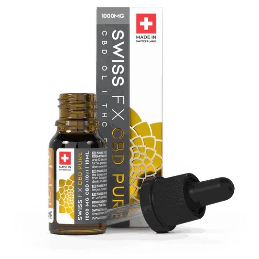 SWISS-FX CBD Öl PURE 10% 10ml Flasche THC-frei Premium Schweizer Qualität