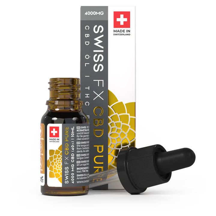 SWISS-FX CBD Öl PURE 40% THC-frei 10ml Flasche