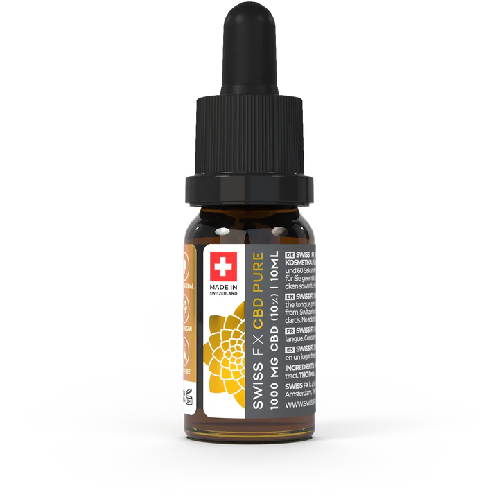 SWISS-FX CBD Öl PURE 10% THC-frei 10ml Flasche