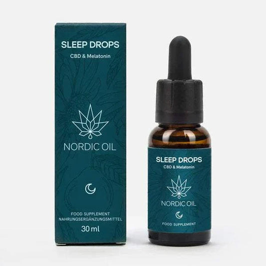 Nordic Oil CBD Schlaftropfen mit Melatonin für natürlichen und erholsamen Schlaf in 10ml Flasche