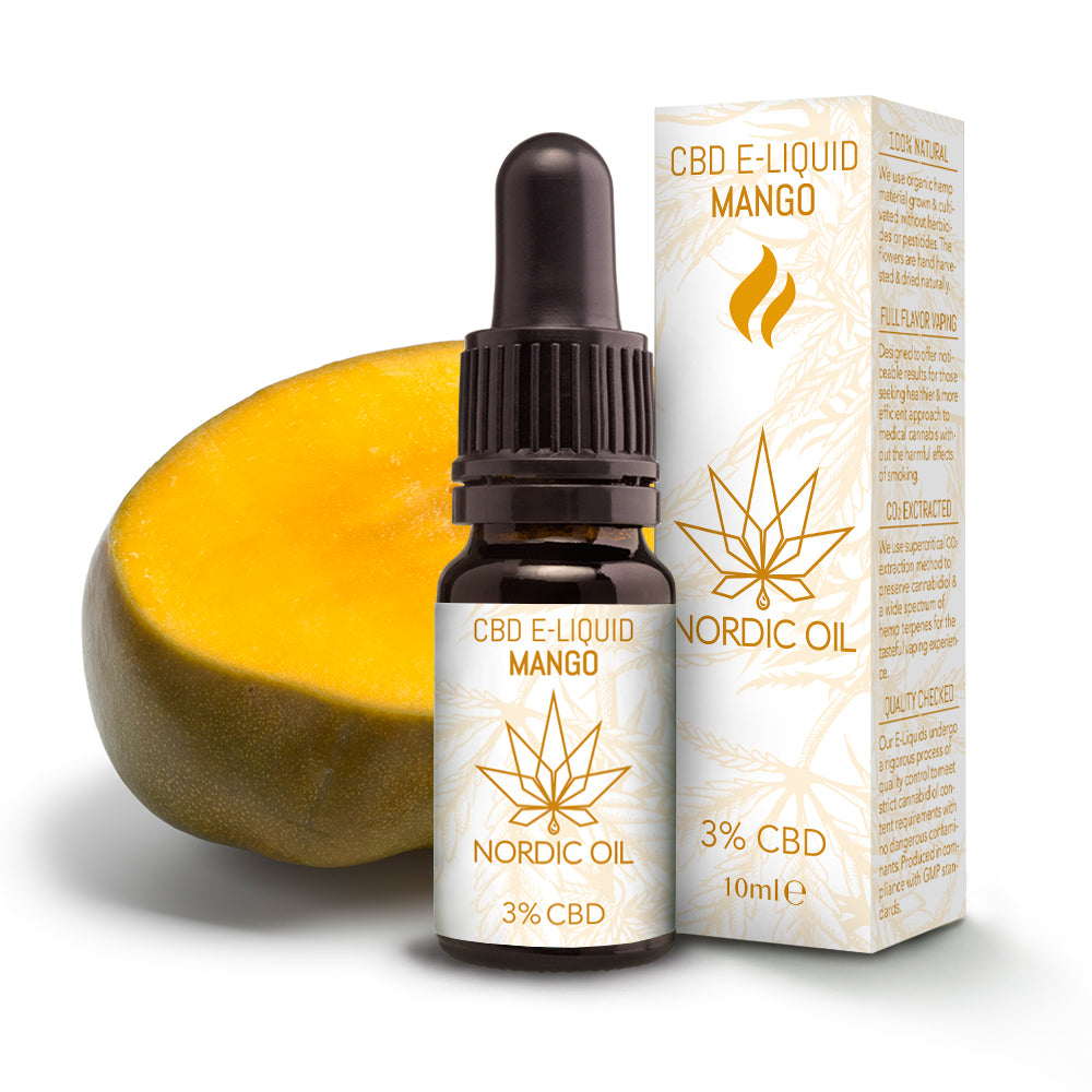 Nordic Oil CBD E-Liquid Mango (3% CBD) 10ml Flasche