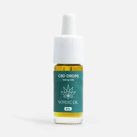 Nordic Oil CBD Öl Plus 5% 10ml Flasche mit 500mg Vollspektrum Hanfextrakt und MCT Öl