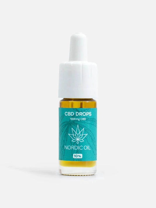 Nordic Oil CBD Öl Plus 10% 10ml Flasche mit 1000mg CBD und MCT-Öl, Premium naturreines CBD Öl