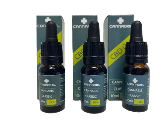 3FÜR2 Cannadol Classic CBD Öl 10%, (1000mg) – 3x10ml Flasche