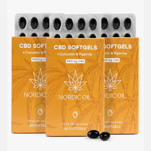 3FÜR2CBD Kapseln (960mg) mit Kurkumin 3x60 Stück