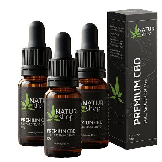 3X Natur-Shop Premium CBD-Öl 10% (1000mg) – Bio-Vollspektrum | Vorteilspack