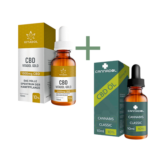 Probierset Vitadol Gold CBD-Öl 10% + Cannadol Classic CBD-Öl 10%