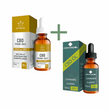Probierset Vitadol Gold und Cannadol Classic CBD Öl 10% in UV-Schutz Glasflaschen mit Pipetten, 10ml je Flasche