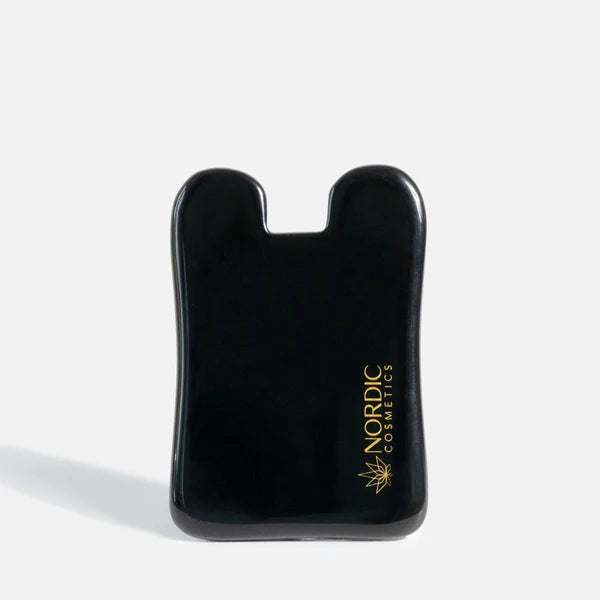 Schwarzer Obsidian Gua Sha – Gesichtsmassage & Lymphdrainage | Premium Naturstein