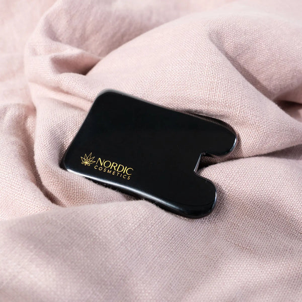 Schwarzer Obsidian Gua Sha – Gesichtsmassage & Lymphdrainage | Premium Naturstein