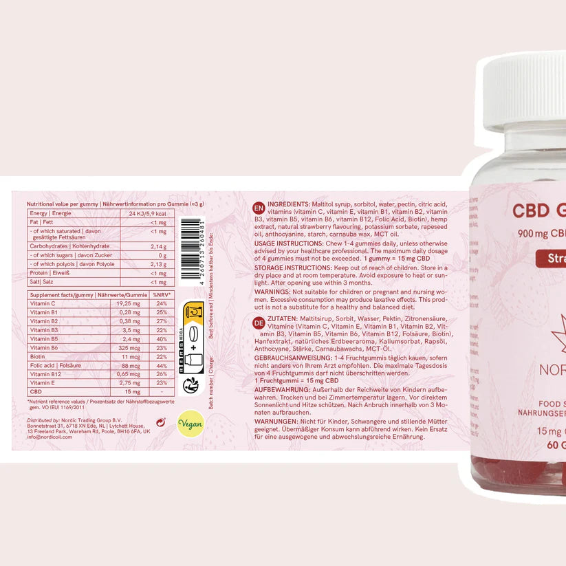 CBD Fruchtgummis (900mg) Erdbeere
