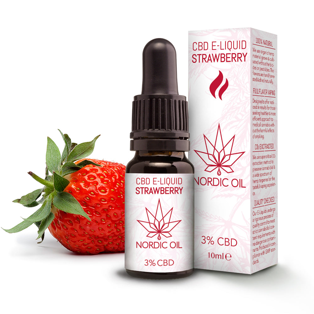 Nordic Oil CBD E-Liquid Erdbeere (3% CBD) 10ml Flasche